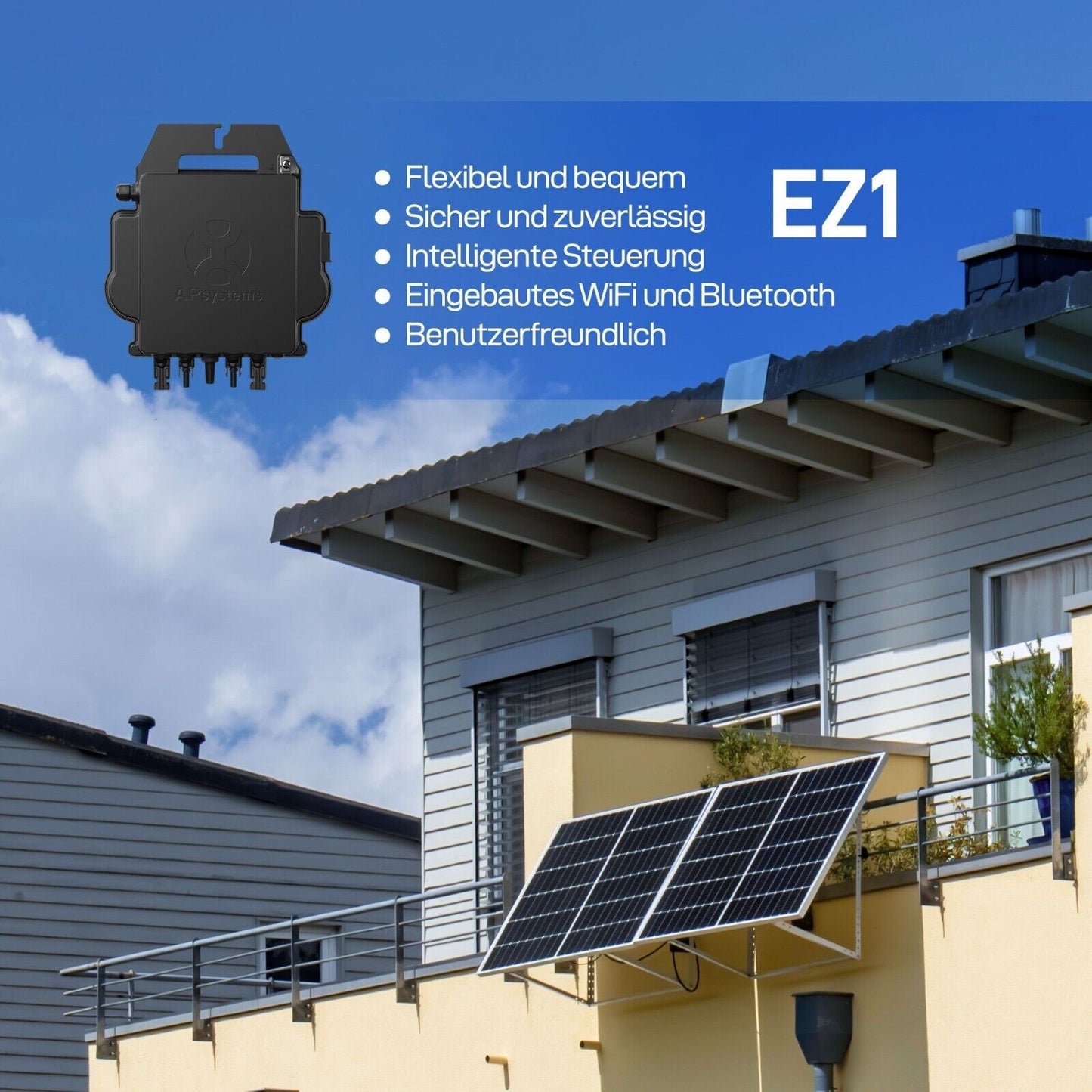 Anker Balkonkraftwerke mit Speicher, Solarbank E1600 1600Wh mit Mikroinverter 800W (Anker oder APSystems)