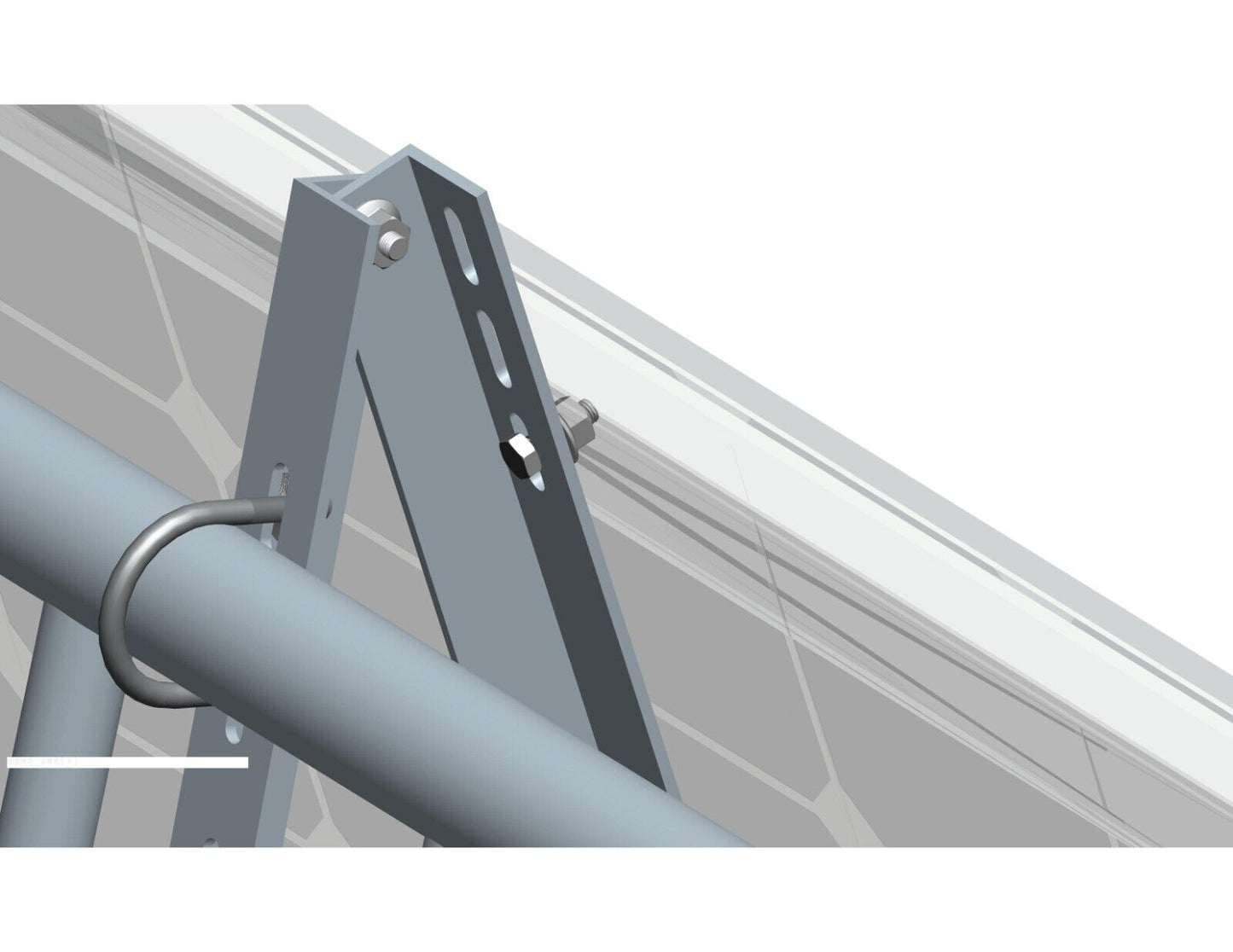 Balkongelände, Balkonhaken für PV Module- Rund Haken