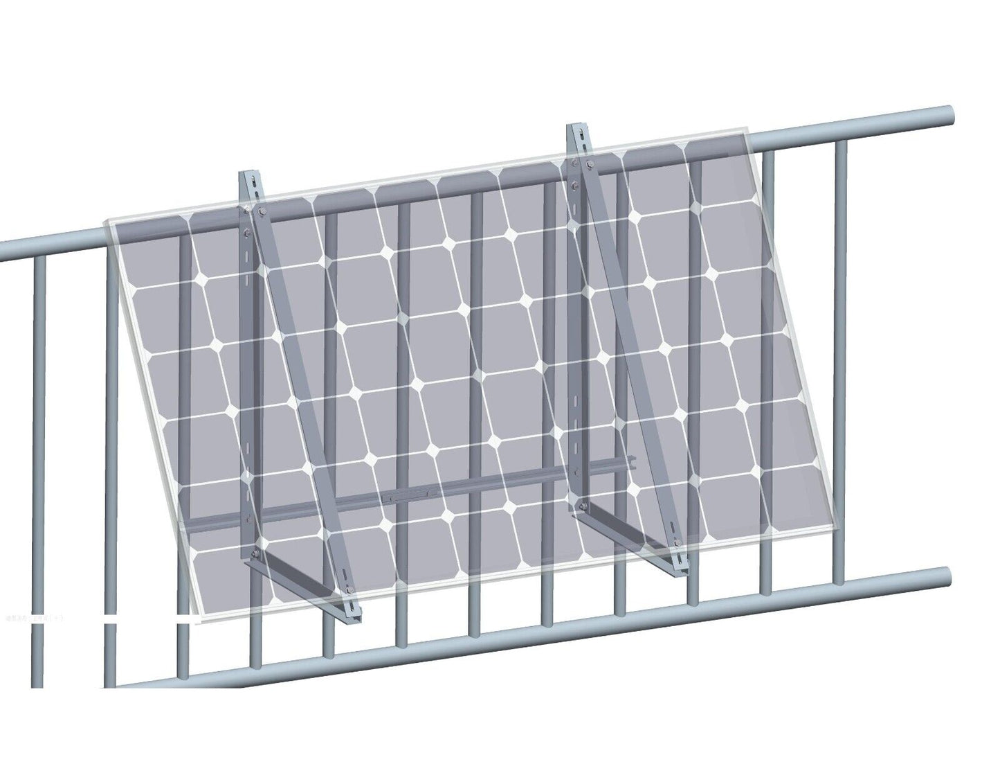 Balkongelände, Balkonhaken für PV Module- Rund Haken