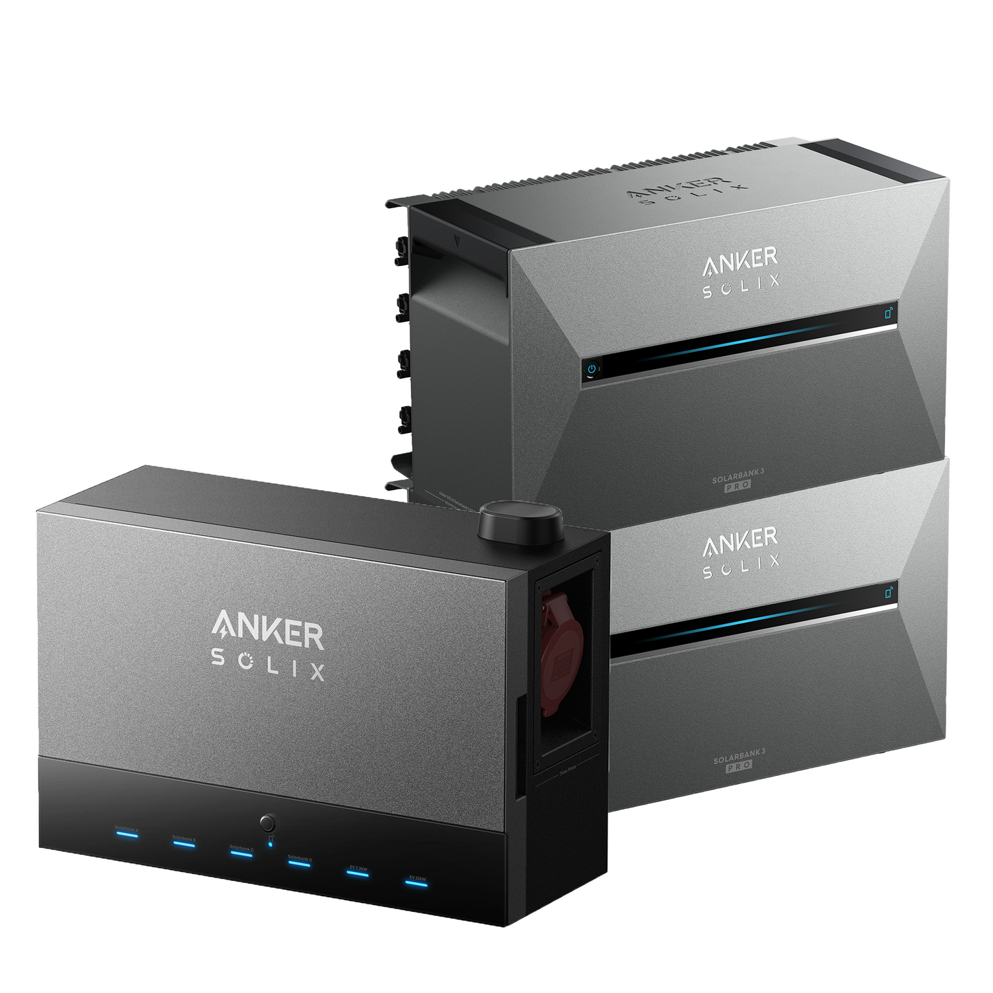 Anker SOLIX Power Dock mit 1/2/3 Anker SOLIX Solarbank 3 E2700 Pro