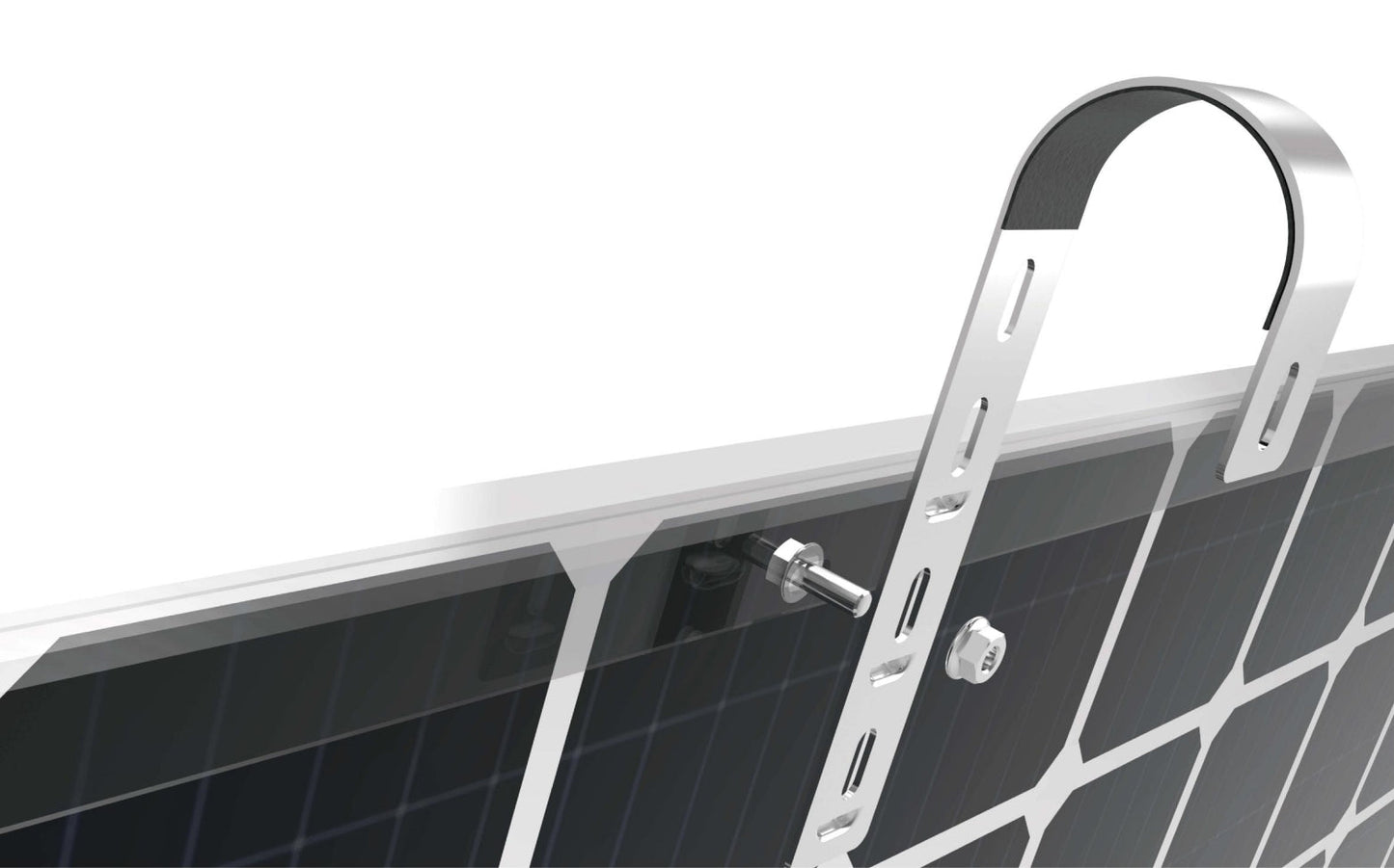 SolarModul Halterung, 15-30° Einfaches Solar-Montageset für Geländer