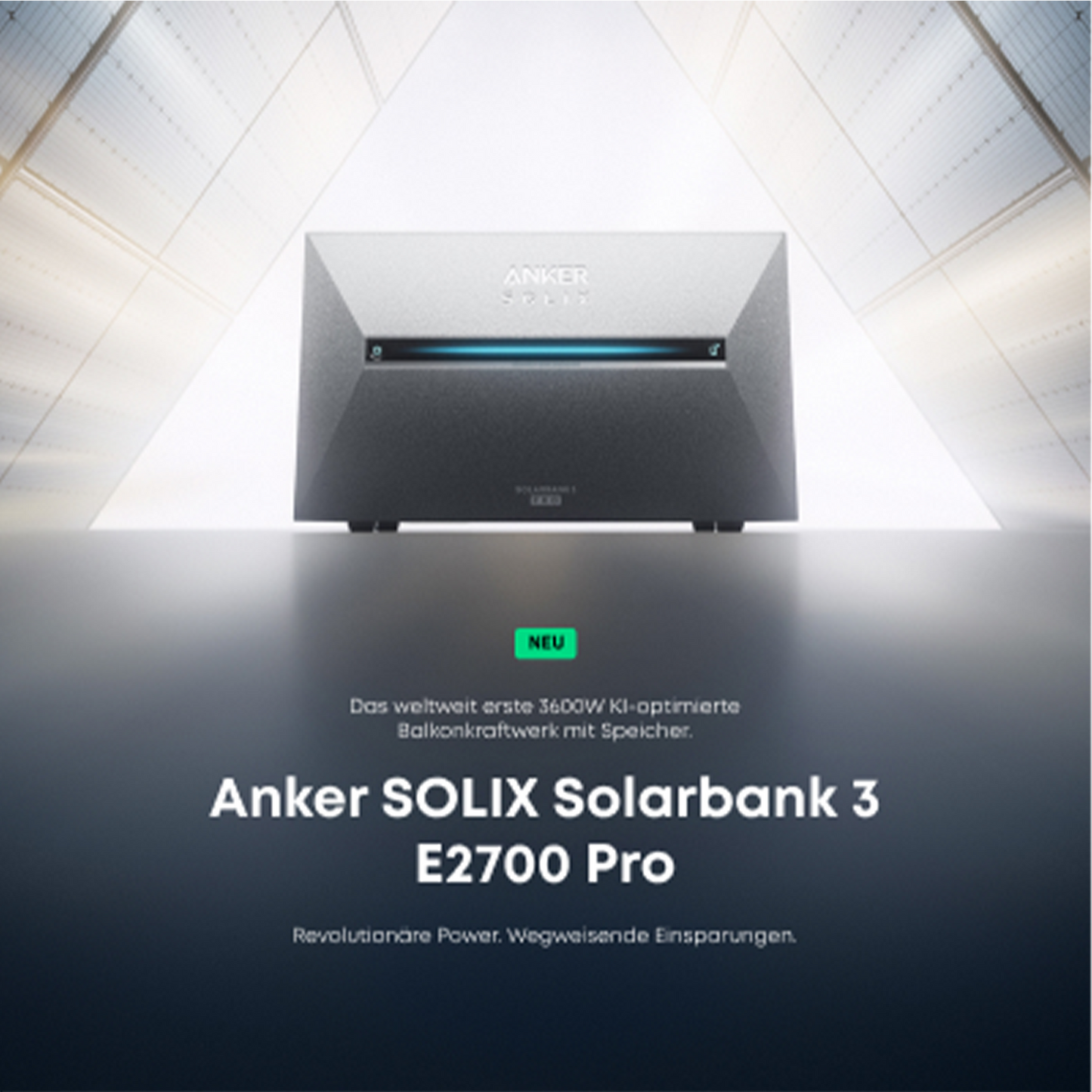 Anker SOLIX Solarbank 3 E2700 Pro mit Smart meter,2700WH,LiFePO4,4MPPT