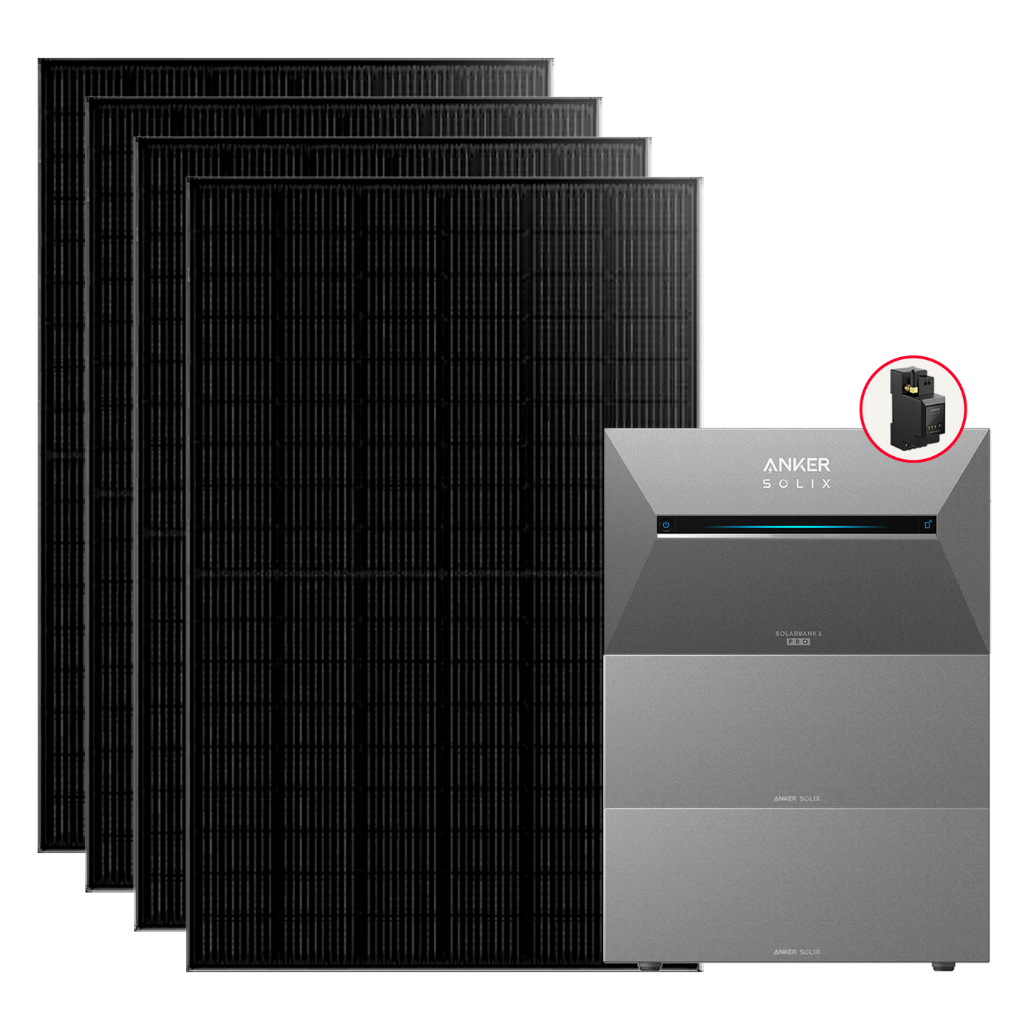 1760W Balkonkraftwerke Anker Solarbank 3 Pro mit Smart Meter Komplettset (2.7Kwh-8.1Kwh)