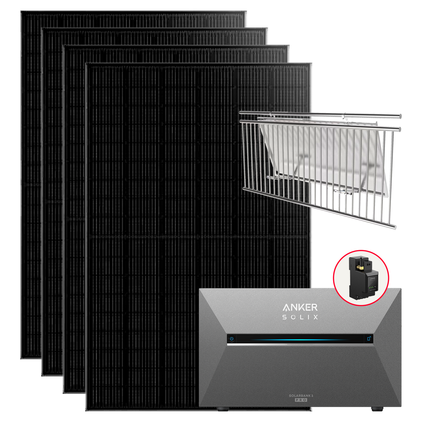 1760W Balkonkraftwerke Anker Solarbank 3 Pro mit Smart Meter Komplettset (2.7Kwh-8.1Kwh)