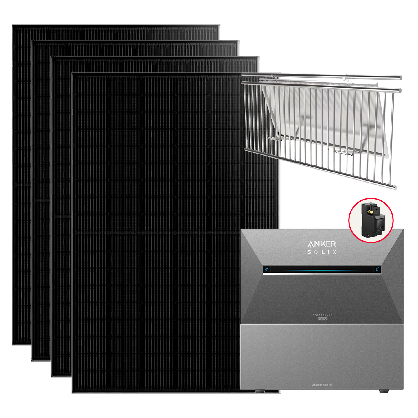1760W Balkonkraftwerke Anker Solarbank 3 Pro mit Smart Meter Komplettset (2.7Kwh-8.1Kwh)