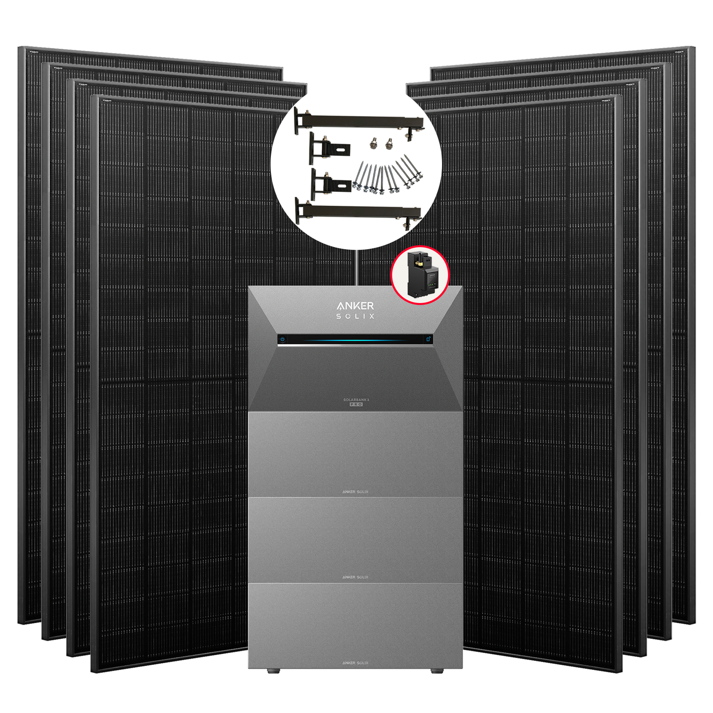 3520W Balkonkraftwerke Anker Solarbank 3 Pro mit Smart Meter, mit/ohne BP2700 ,mit/ohne Halterung