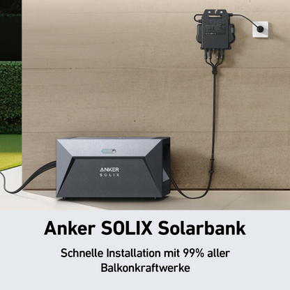 Anker Balkonkraftwerke mit Speicher, Solarbank E1600 1600Wh mit Mikroinverter 800W （Anker oder APSystems）