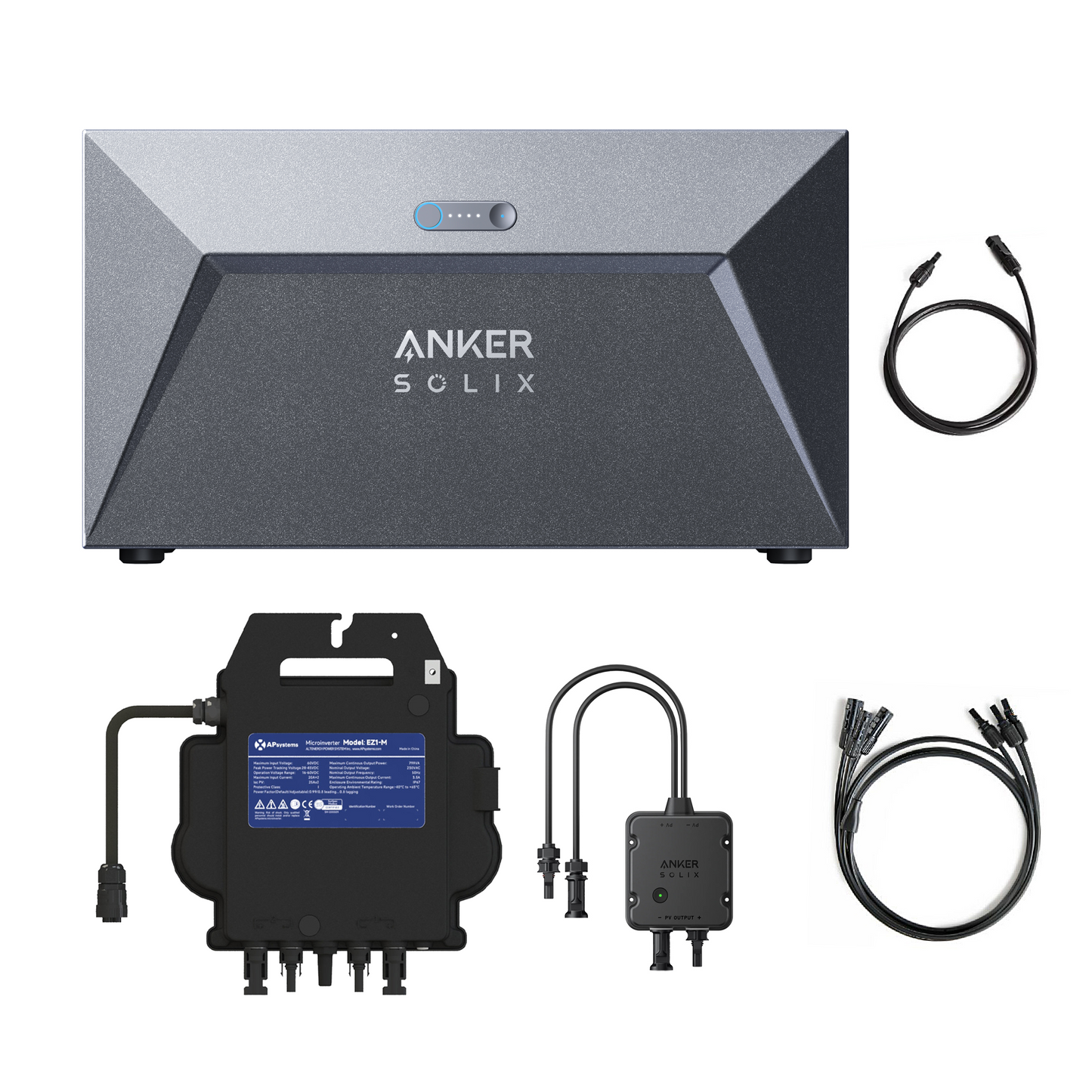 Anker Balkonkraftwerke mit Speicher, Solarbank E1600 1600Wh mit Mikroinverter 800W （Anker oder APSystems）