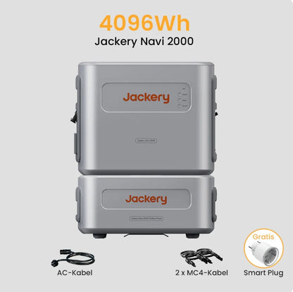 Jackery Navi 2000 Solarpeicher für Balkonkraftwerk, 2048WH, Erweiterbar auf 8192 Wh