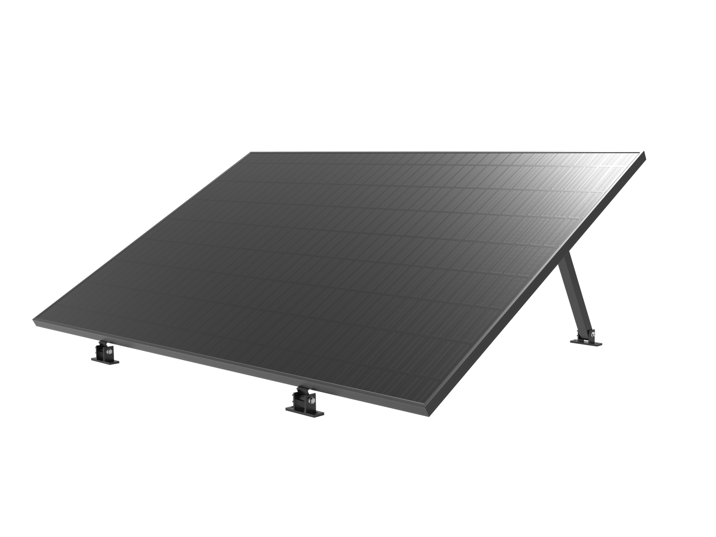 Solarmodul Verstellbare PV-Modulhalterung, 10-35° Neigung, Flachdach, Schwarz
