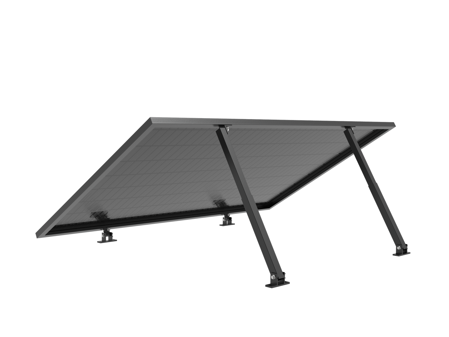Solarmodul Verstellbare PV-Modulhalterung, 10-35° Neigung, Flachdach, Schwarz