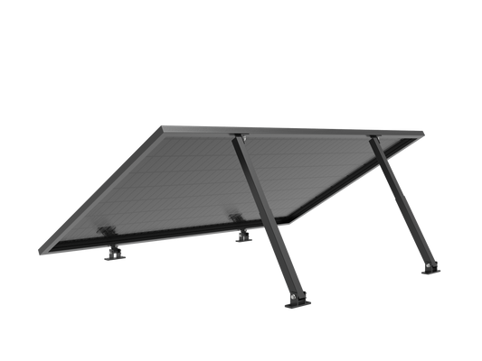 Solarmodul Verstellbare PV-Modulhalterung, 10-35° Neigung, Flachdach, Schwarz