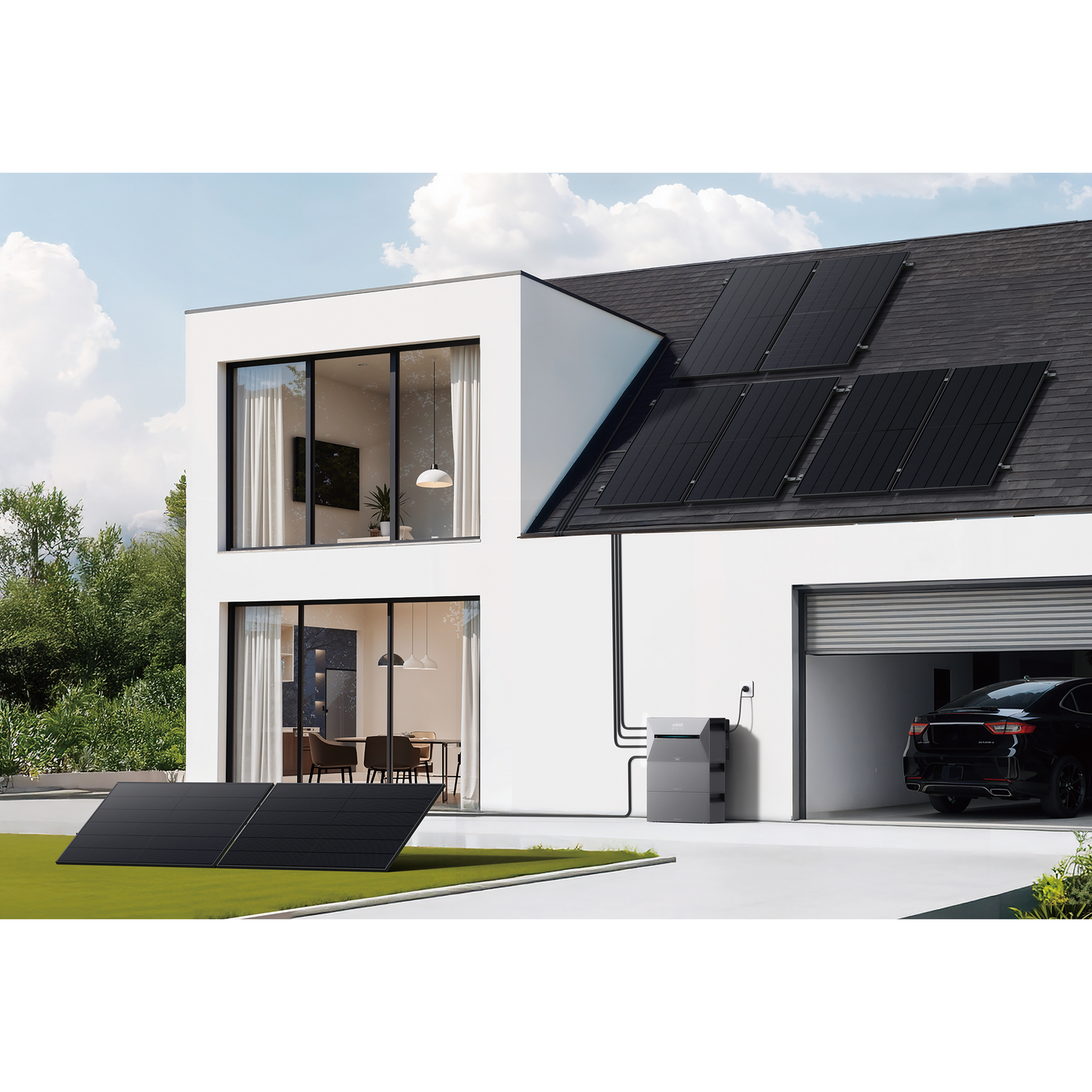 Anker Solix 2000W Balkonkraftwerke mit Solarbank 3 Pro ohne/mit Halterung