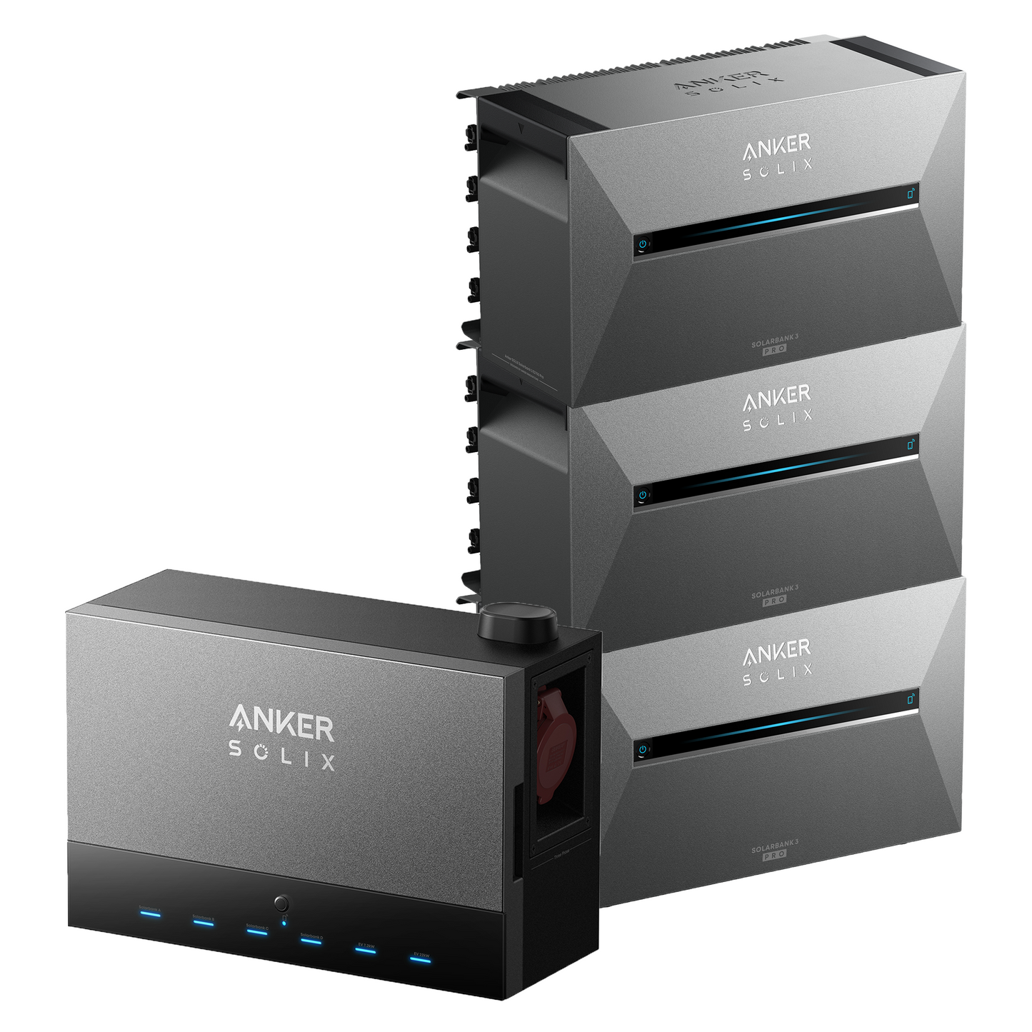 Anker SOLIX Power Dock mit 1/2/3 Anker SOLIX Solarbank 3 E2700 Pro