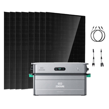 2000W/4000W  Balkonkraftwerk mit Zendure SolarFlow 2400 AC mit Zendure SolarFlow AB3000X