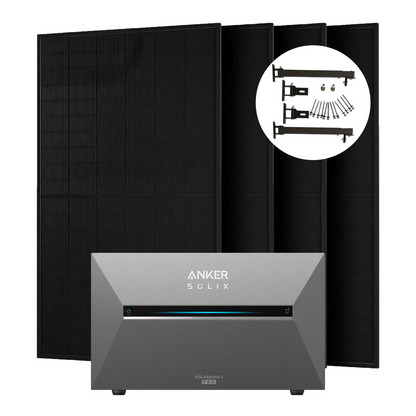 Anker Solix 2000W Balkonkraftwerke mit Solarbank 3 Pro ohne/mit Halterung