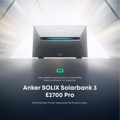 Anker SOLIX Solarbank 3 E2700 Pro 3600W mit/ohne Smart meter