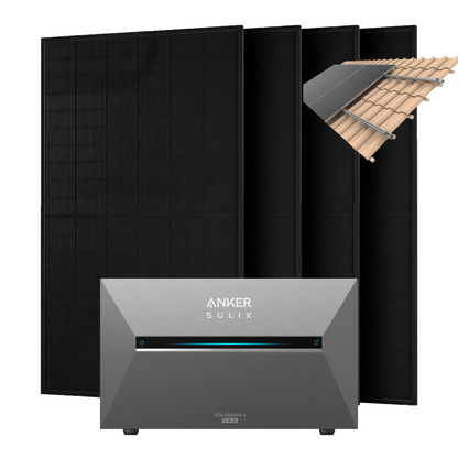Anker Solix 2000W Balkonkraftwerke mit Solarbank 3 Pro ohne/mit Halterung