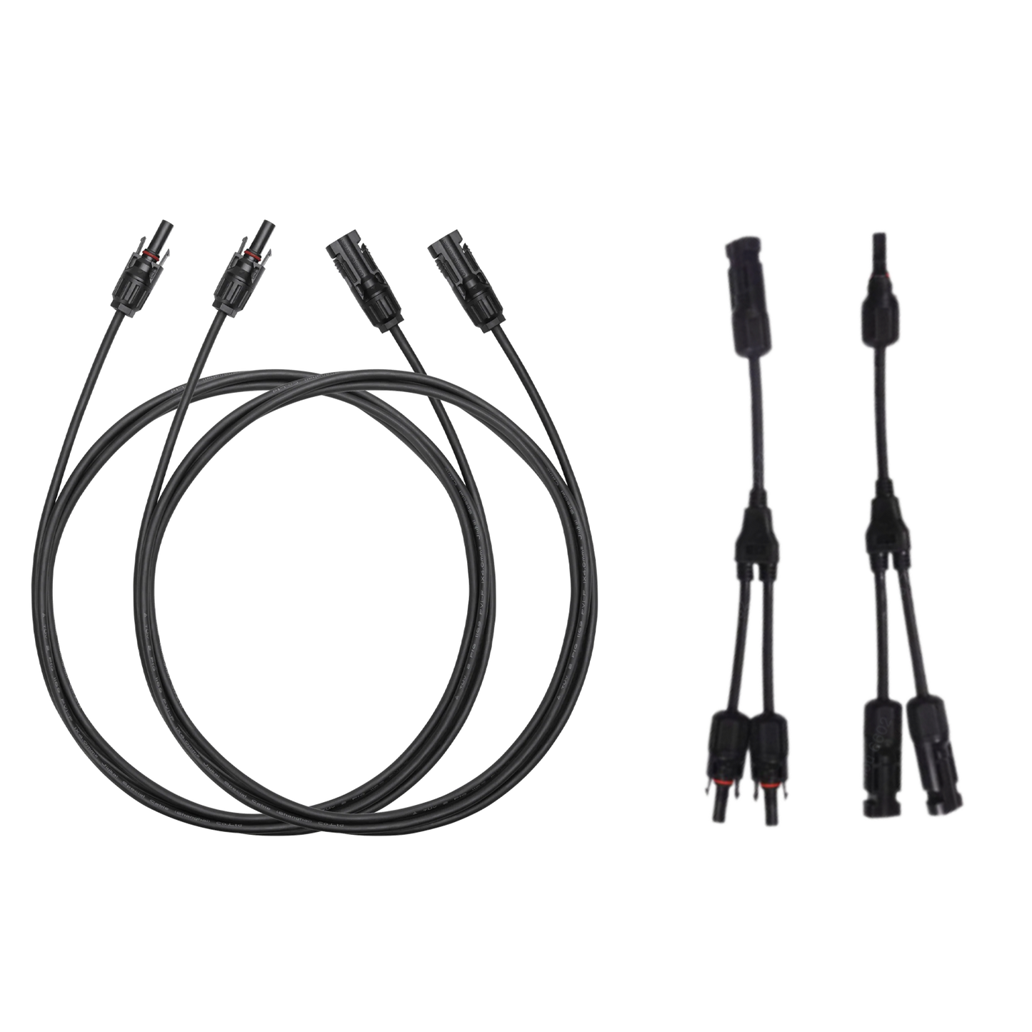 Anker Solarpanel Verlängerungskabel (5m, 6mm², 2-Packung) * 4 + Y-Zweigsteckverbinder (2-Packung) * 4
