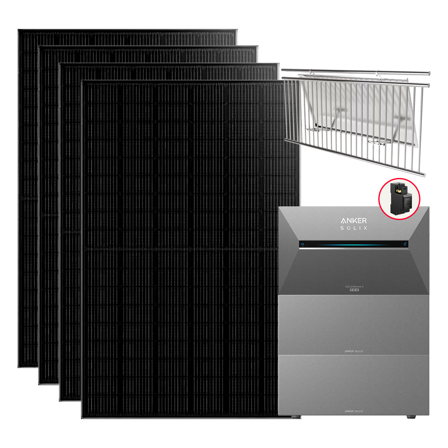 1760W Balkonkraftwerke Anker Solarbank 3 Pro mit Smart Meter Komplettset (2.7Kwh-8.1Kwh)