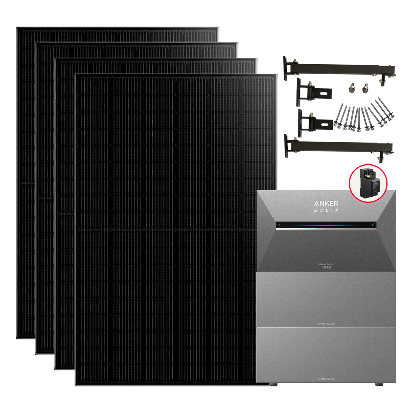1760W Balkonkraftwerke Anker Solarbank 3 Pro mit Smart Meter Komplettset (2.7Kwh-8.1Kwh)