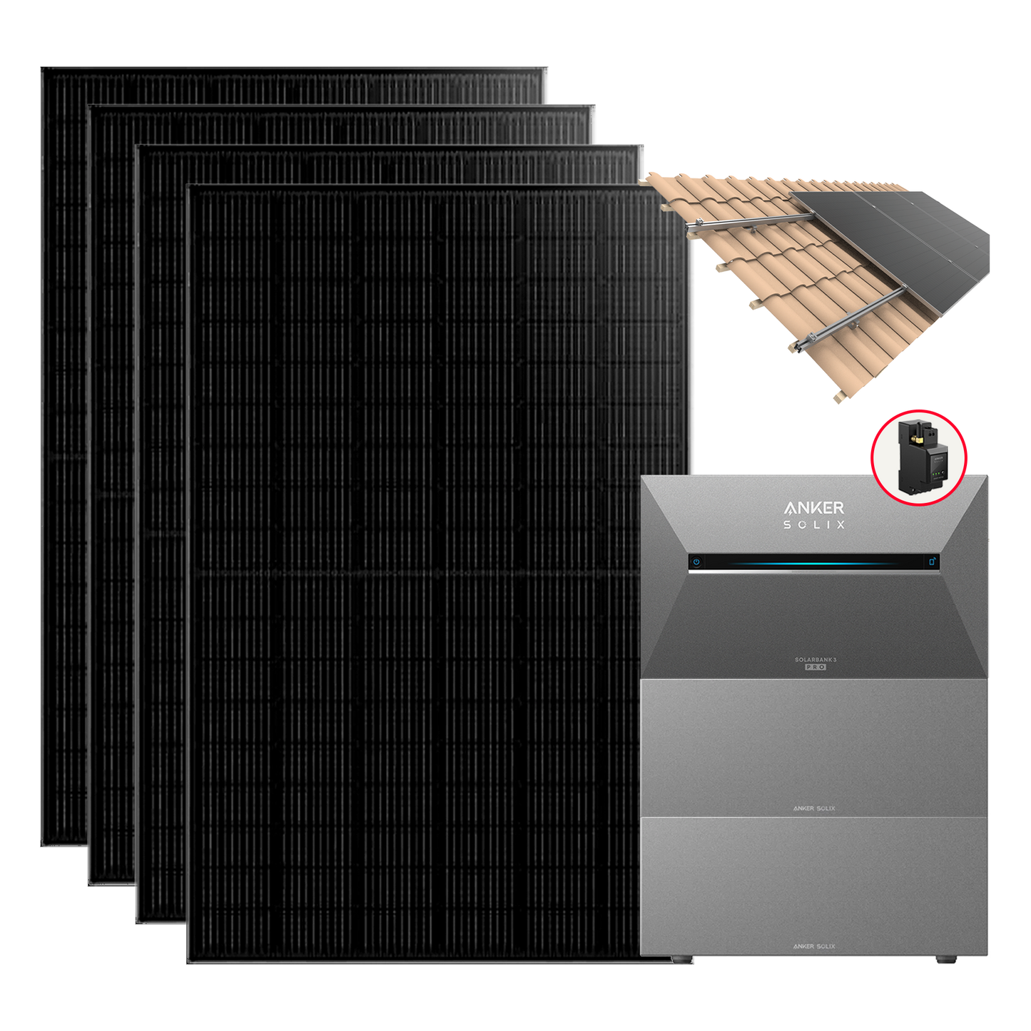 1760W Balkonkraftwerke Anker Solarbank 3 Pro mit Smart Meter Komplettset (2.7Kwh-8.1Kwh)