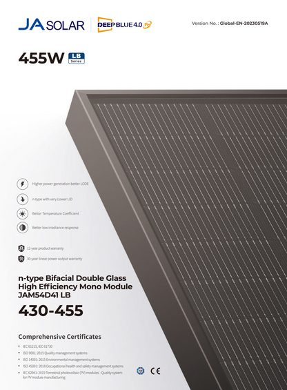 Growatt MOD TL3-XH2 5KW Hybrid-Wechselrichter, 5kWh APX Solarspeicher, 12/24 stücke 440W JA Solarmodule, 3-phasig